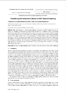 Considering the influence of calcium on EAF dust acid leaching