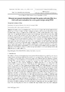 Mineral movement simulation through the grates and pulp lifter in a SAG mill and evaluation for a new grate design using DEM