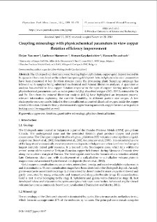 Coupling mineralogy with physicochemical parameters in view copper flotation efficiency improvement