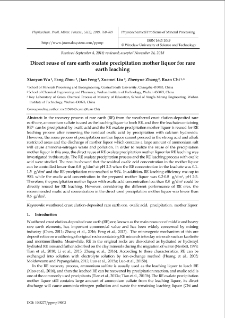 Direct reuse of rare earth oxalate precipitation mother liquor for rare earth leaching