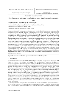 Developing an optimum beneficiation route for a low-grade chromite ore