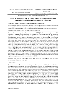 Study of flow behaviour in a three products hydrocyclone screen: numerical simulation and experimental validation