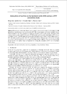 Adsorption of lead ion on the hydrated rutile (110) surface: a DFT calculation study