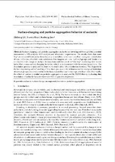 Surface-charging and particles aggregation behavior of ascharite