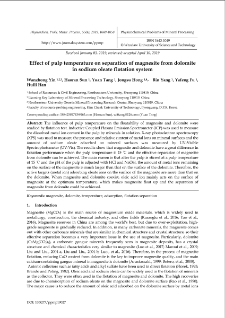 Effect of pulp temperature on separation of magnesite from dolomite in sodium oleate flotation system