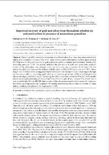 Improved recovery of gold and silver from thiosulfate solution on activated carbon in presence of ammonium persulfate