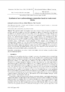 Synthesis of new carbon-nitrogen composites based on waste sweet drinks