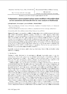 Voltammetric screen-printed carbon sensor modified with multiwalled carbon nanotubes and bismuth film for trace analysis of thallium(I)