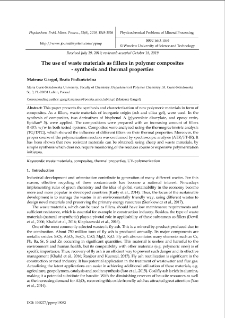 The use of waste materials as fillers in polymer composites - synthesis and thermal properties