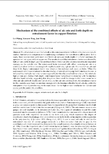 Mechanism of the combined effects of air rate and froth depth on entrainment factor in copper flotation