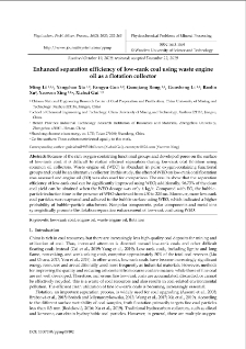 Enhanced separation efficiency of low–rank coal using waste engine oil as a flotation collector