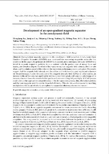 Development of an open-gradient magnetic separator in the aerodynamic field