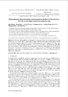 Mineralogical characterisation and separation studies on the recovery of Cr2O3 in the high carbon ferrochrome slag