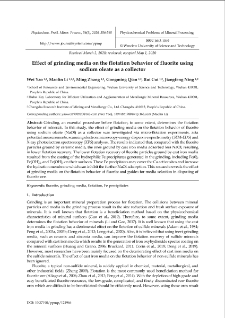 Effect of grinding media on the flotation behavior of fluorite using sodium oleate as a collector