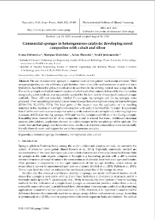 Commercial sponges in heterogeneous catalysis: developing novel composites with cobalt and silver