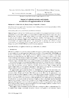 Impact of cationic-anionic surfactants on selective oil agglomeration of oil shale