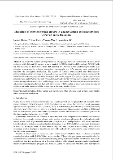 The effect of ethylene oxide groups in dodecylamine polyoxyethylene ether on rutile flotation