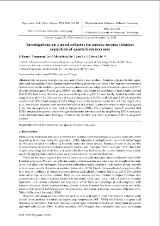 Investigations on a novel collector for anionic reverse flotation separation of quartz from iron ores