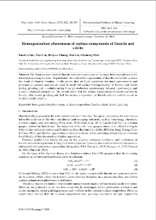 Homogenization phenomena of surface components of fluorite and calcite