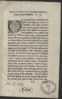 De Contemptv Mvndi Epistola D. Erasmi Roterodami, quam conscripsit in gratiam ac nomine Thedorici Harlemei Canonici ordinis diui Augustini