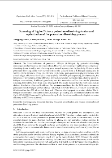 Screening of high-efficiency potassium-dissolving strains and optimization of the potassium-dissolving process