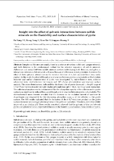 Insight into the effect of galvanic interactions between sulfide minerals on the floatability and surface characteristics of pyrite
