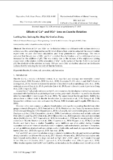 Effects of Ca2+ and SO42− ions on fluorite flotation