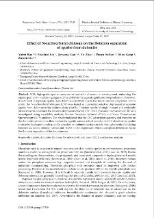 Effect of N-carboxybutyl chitosan on the flotation separation of apatite from dolomite