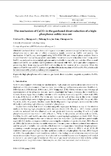 The mechanism of CaCO3 in the gas-based direct reduction of a high-phosphorus oolitic iron ore