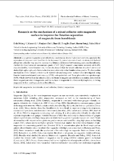 Research on the mechanism of a mixed collector onto magnesite surface to improve the flotation separation of magnesite from hornblende