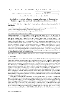 Application of mixed collectors on quartz-feldspar by fluorine-free flotation separation and their interaction mechanism: A review