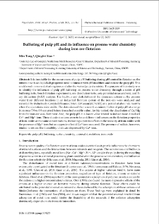 Buffering of pulp pH and its influence on process water chemistry during iron ore flotation