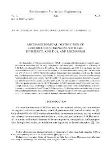 Mechanochemical destruction of 4-bromochlorobenzene with CaO. Efficiency, kinetics, and mechanism