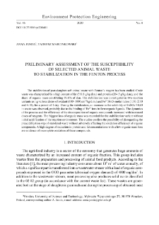 Preliminary assessment of the susceptibility of selected animal waste to stabilization in the Fenton process