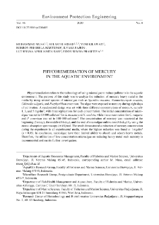 Phycoremediation of mercury in the aquatic environmen