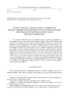 Characterizing the bacterial community during aerobic stabilization of livestock manure. Why should feedstock not be aged before composting?