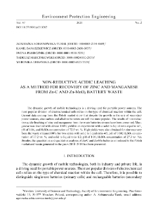 Non-reductive acidic leaching as a method for recovery of zinc and manganese from Zn-C and Zn-MnO2 battery waste