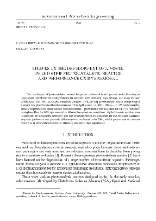 Studies on the development of a novel UV-LED strip photocatalytic reactor and performance on dye removal