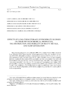 Effects of long-term storage of phosphate sludges on their physicochemical properties, the distribution and mobility of heavy metals, and acid generation