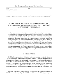 Social participation in the biowaste disposal system before and during the COVID-19 pandemic. A case study for Poznań