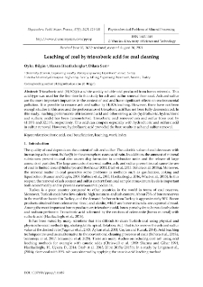 Leaching of coal by trioxoboric acid for coal clearing