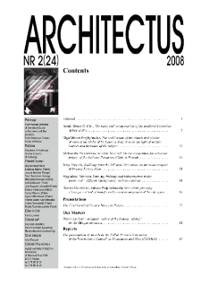 Contents [Architectus : Pismo Wydziału Architektury Politechniki Wrocławskiej, 2008, nr 2 (24)]