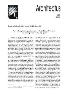 New urban planning: cityscape - a tool of transformation and arrangement of the city space