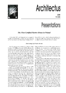 The First Certified Passive House in Poland