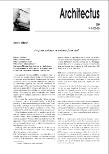 Art from science or science from art?