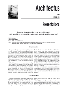 Does the butterfly effect exist in architecture? Is it possible to re-establish a place with a single architectural act?