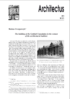 The building of the Gotthelf Foundation in the context of the architectural tradition