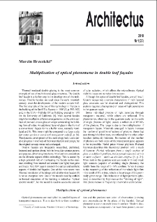 Multiplication of optical phenomena in double leaf façades