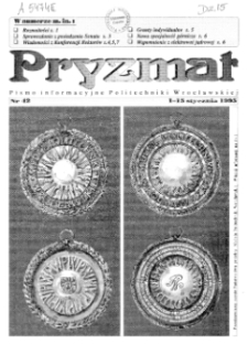 Pryzmat : Pismo Informacyjne Politechniki Wrocławskiej. 1-15 stycznia 1995, nr 42