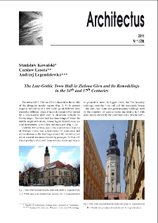 The Late-Gothic Town Hall in Zielona G&oacute;ra and Its Remodelings in the 16th and 17th Centuries